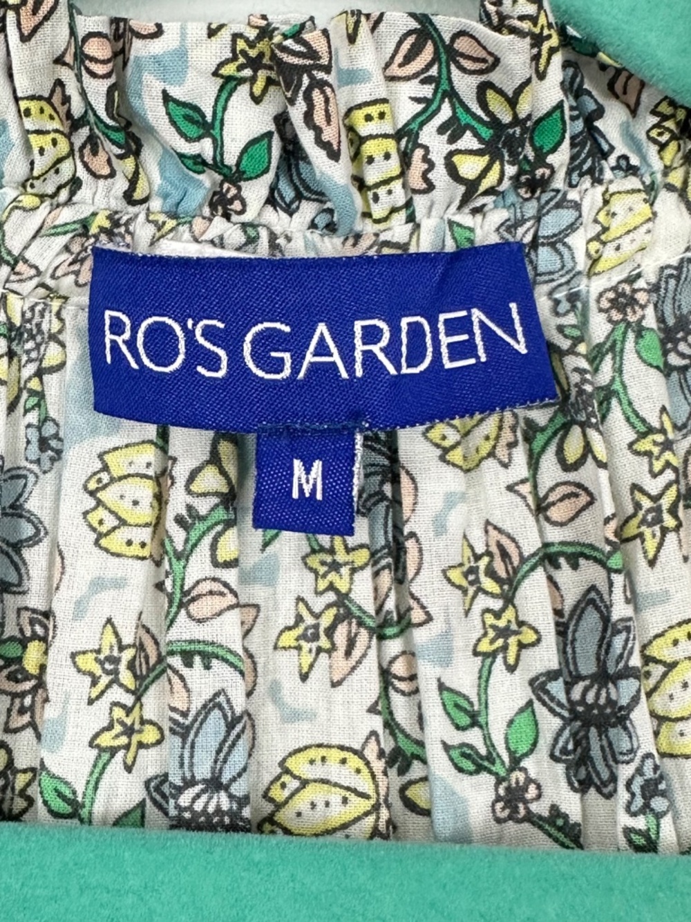 Ro's Garden Women's Sleeveless Tiered Floral A-Line Dress M Boho Prairie Beach - Picture 2 of 8